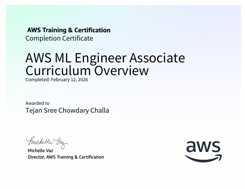 AWS ML Engineer Associate Curriculum Overview